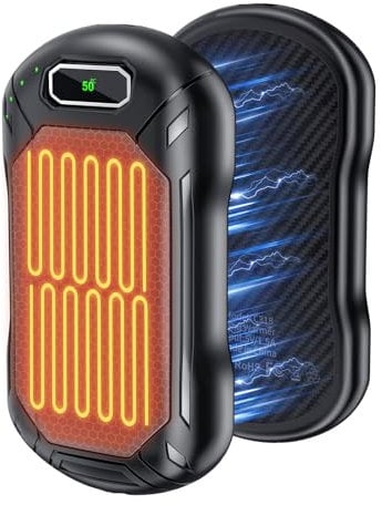 8000mAh Hand Warmers Rechargeable 2 Pack, Electric Portable Pocket Heater, Dual-Sided Safe Heating, Reusable Hand Warmer for Outdoor, Hunting, Golf, Camping, Winter Gifts for Women Men