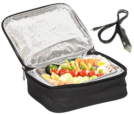 Lunch Box elettrico, scaldavivande per auto,Scaldavivande elettrico da esterno | Borsa scaldavivande portatile per auto, ufficio, viaggio su strada, picnic, campeggio