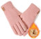 Yemlarey Winter Handschuhe Herren Damen Warme Touchscreen Strickhandschuhe mit Dicke Fleece Flauschige Fäustlinge fur männer Frauen (Rosa-ST, Damen)