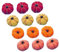 DIYEAH Kürbis-Dekoration Aus Schaumstoff Filz Für Thanksgiving-Partys Kürbis-Ornamente Rot Orange Pfirsich Gelb 12-teiliges Set