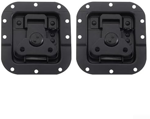 Heavy-Duty Metal Butterfly Latches 2 Pack Spring Loaded Recessed Locks for Cases Briefcases Wooden Boxes Airline Cases Enhanced Security Storage Hardware