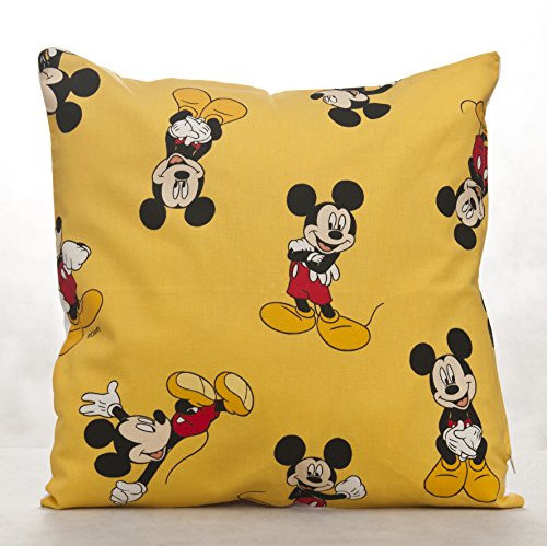 Personalisiertes quadratisches Kissen 40 x 40 cm mit Füllung, mit Foto, Logo, Grafik oder personalisierbarem Text, lustige und originelle Geschenkidee, verschiedene Grafiken (MICKEY)