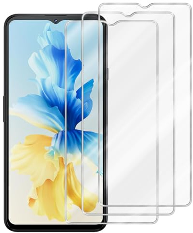 Cadorabo 3x Panzer Schutz Glas für Cubot Note 40-3 Stück Schutzfolie in Ultra-Klar Hüllen freundlich - Gehärtetes (Tempered) Glas Dipslayschutz Folie in 9H Härte Anti Kratzer