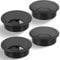 4 Pcs 60mm Desk Grommets Black Round Desk Cord Hole Cover Cable Management Desks Grommet Adjustable Kit for Office PC and Home Table - Hide Wires Behind Wall