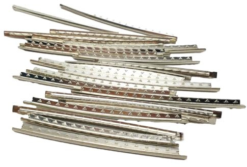 Griffbrett für E-Gitarre, 24 Bünde, 2,4 / 2,7 / 2,9 mm, silberfarben, 24 Stück