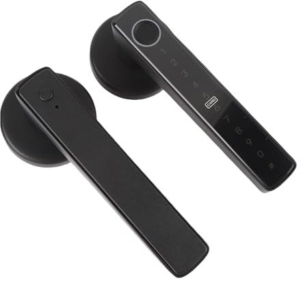 Fockety Fingerabdruck Türschloss, App basiertes, intelligentes, schlüsselloses Türschloss mit Griff, 2 Chipkarten, 2 Schlüsseln, Code und ferngesteuertem Fingerabdruck Türknauf für