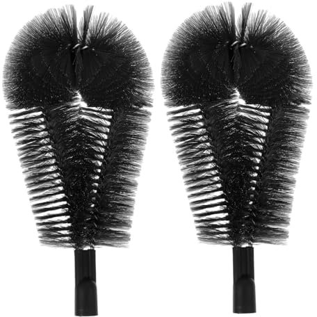 HYTROVE 2Pcs Gutter Brush Attachment for Efficient Leaf Removal Sturdy Roof Gutter Cleaner Tool for Residential Commercial Use Easy Handling Multipurpose Gutter Cleaning