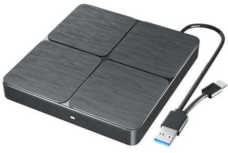 Unità Blu-ray DVD esterna USB 3.0 portatile - Lettore CD Combo, lettore e masterizzatore for computer, PC, notebook, Windows Mac