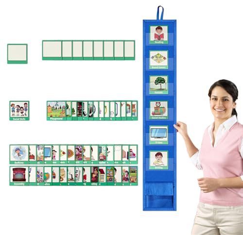 Kalender Kinder, Visueller Stundenplan Mit 45 Stück Routine Karten, Autismus Kinderkalender, Vision Board Wochenplaner Routine Zeitplan Karten, Tagesablauf Kinder Bildkarten Für Zuhause, Schule