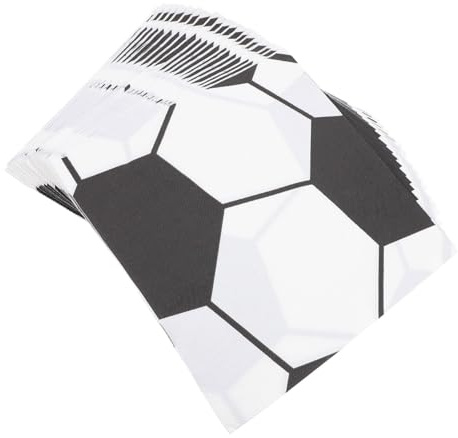 VANZACK 120 Stück Teiliges Quadratische Fußball-servietten Weiche Saugfähige Einweg-papierservietten für Sportliche Mottopartys Geburtstagsfeiern und Fußball-events für Einfache Reinigung