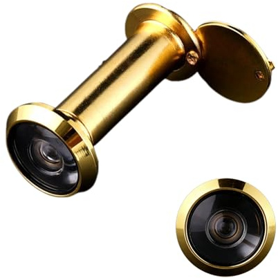 FUGYTVEN Door Viewer Peephole, 200° Wide Angle Front Door Peephole with HD Glass Lens, Chrome Spy Hole Multi Style Door Spy Hole, Universal Door Eye Hole for 14-18mm Door Hole & 50-70mm Door Thickness