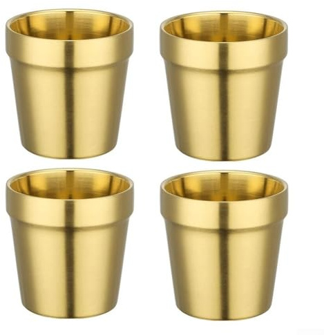Tasses à café et thé en acier inoxydable, tasse à expresso de 175 ml, tasse à café empilable isotherme pour voyage, camping, pique-nique, cuisine
