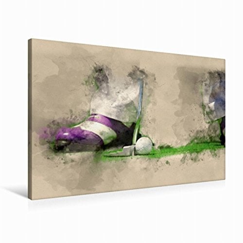 Premium Textil-Leinwand 90 x 60 cm Quer-Format Golf ist wunderbar | Wandbild, HD-Bild auf Keilrahmen, Fertigbild auf hochwertigem Vlies, Leinwanddruck von Peter Roder
