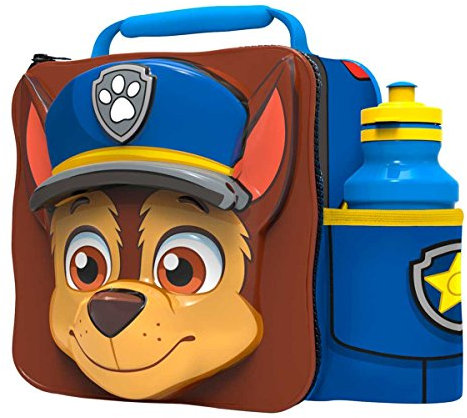 Boyz Toys Paw Patrol Chase 3D - Borsa Termica Porta Pranzo, con Bottiglia da 500 ml