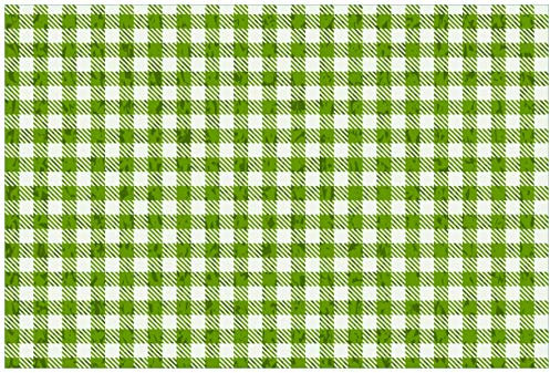 Wallario Premium XXL-Vliestapete Muster Einer Tischdecke in grün und weiß kariert - Fototapete Größe: 400 x 267 cm