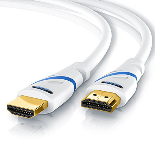 5m - Cavo HDMI 4k 60Hz HDR - HDMI 2.0 a b - 4K 3D UHD 1080p 3D HFR Ethernet - Full HD 1080p Arc e CEC - Compatibile con HDMI 2.0/1.4, Blu-ray/PS4/PS5/Xbox Series X/Switch – 5 metri bianco