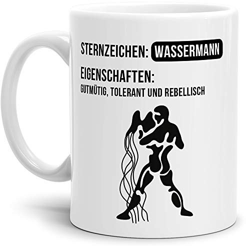 Tasse mit Design ?Sternzeichen Wassermann - Kaffeetasse/Mug/Cup - Qualität Made in Germany