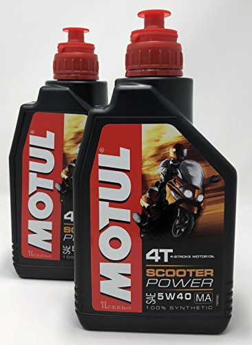 Motul acete Motore Moto 4 Tempi Scooter Power SAE 5 W-40 ma, 2 L, 2 x 1 lt