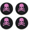 Silikon-Daumenkappe für Joysticks, Thumbsticks, für PS4, PS3, Xbox One, PS2, Xbox 360, Game-Controller (rosa Totenkopf), 4 Stück
