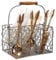 Antique Grey Metal Wire Kitchen 4 Compartment Cutlery Basket Caddy Storage Solution