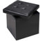 Casaria® Hocker mit Stauraum Schwarz Faltbar Deckel Kunstleder Gepolstert 38x38cm Klein Schlafzimmer Wohnzimmer Flur Sitzhocker Fußhocker Polsterhocker