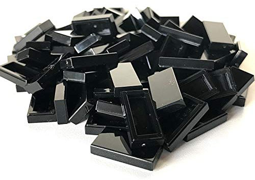 LEGO ® 100 Fliesen 1x2 in schwarz