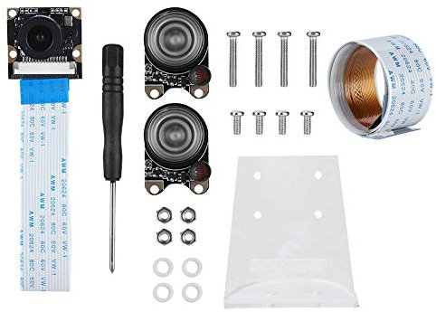 ASHATA Kamera Modul Kit für,Infrarotlicht Nachtsicht Kamera Modul Kits,5MP OV5647-Sensor Kamera Camera Module mit Kabel Set für 3B +/3B/2B/B +/Zero 1.3/Zero W