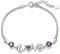 Hand Armband Armreif Armkette Damen 925 Sterling Kristall Kettenglied Armband Frauen Schmuck Liebe Brief Herz Armbänder