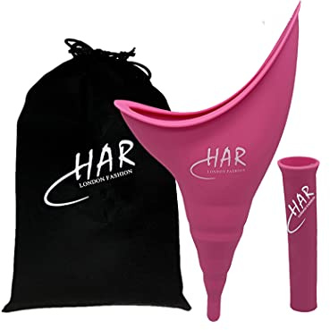 HAR LONDON FASHION Wee Uriniertrichter für Damen, tragbar, wiederverwendbar, Rot