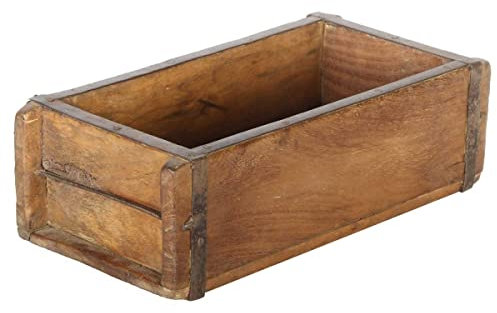 Casa Moro Vintage Ziegelform Balu 31x14,5x8,5 cm (L/B/H) aus Altholz aufbereitete Holz-Box Wohn-Deko Idee Vintage Holz-Kiste Shabby Aufbewahrungsbox Deko-Kiste 1 Kammer CAC30033