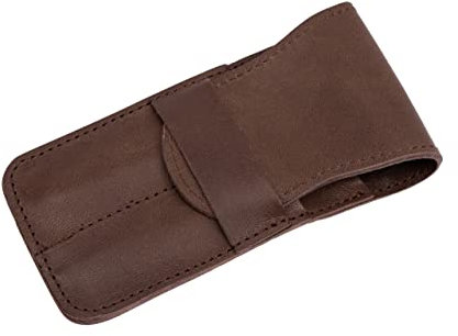 Faude Nagelset/Reiseset leer für Damen und Herren, kleines Lederetui Made in Germany 3-teilig zum selber bestücken. (leer, braun)