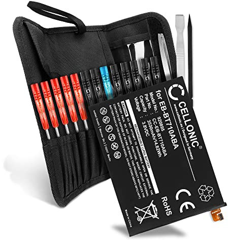 CELLONIC Ersatz Akku EB-BT710ABA für Samsung Galaxy Tab S2 8.0 (SM-T710 / SM-T713 / SM-T715 / SM-T719) 3900mAh + Werkzeug-Set 23tlg Ersatzakku für Tablet PC Batterie Tabletakku, Battery
