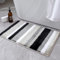 MIULEE Badematte Badteppich Stripe Duschmatte Non Slip Badvorleger Modern Fußmatte Dekorativ Badzimmermatte Waschbar Saugfähig rutschfest Bad Badezimmer Wohnzimmer 1 Stück 40x60 cm Schwarz und Grau