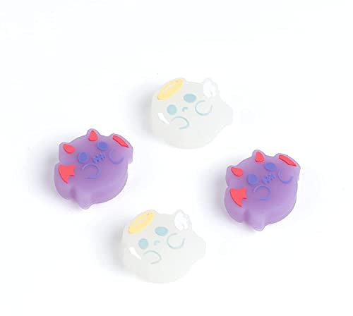 GeekShare Luminous Ghost Thumb Grip Caps, weiche Silikon-Joystick-Abdeckung, kompatibel mit Switch/OLED/Switch Lite, 4 Stück