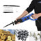 Reciprocating Saw 750W with 4pcs Saw Blades for Cutting Wood, Metal and Plastic, Tool Free Blade Change Electric Saw - 2700RPM Speed, 180° Rotary Handle for Safe Using