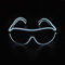 HULA LED Glasses, LED Party Glasses Luminous Glasses Cyberpunk Visor Glasses Light Up Rave Glasses for Aldult Kid (White)
