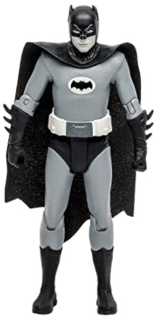 McFarlane Toys, DC Multiverse, 5-inch DC Retro Batman (Black and White) Action Figure with Action Word Bubbles, Collectible DC Retro 1960's TV Figure – Ages 12+