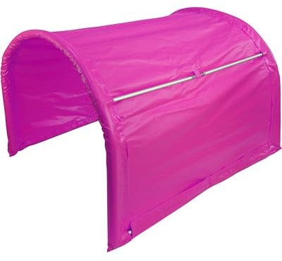 SPORTIKEL24 Hoopers-Tunnel ohne Boden – 1 m lang, ø 80 cm – Pink – klappbar & fixierbar – VDH-konform & wetterfest