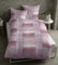 LIVING DREAMS Bettwäsche Autumn KARO 155 cm x 220 cm rosé-grau Wende-Bettwäsche Reine Baumwolle Satin lila Mauve hautfreundlich Made in Europe