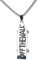 KONFEN Kette Herren Damen mit Anhänger, Skateboard Halskette Wikinger Kette aus Edelstahl für Männer 70cm, Kettenanhänger Edelstahlkette Necklace Pendant Men Ketten Chain Schmuck für Hip Hop Punk