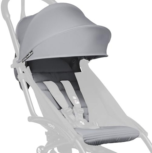 BABYZEN YOYO 6+ Textilset, Stone - Nur Textilset: Sitzpolster, farbgleichen Verdecken und Reißverschlusstasche hinten - YOYO2 Kinderwagengestell erforderlich (separat erhältlich)
