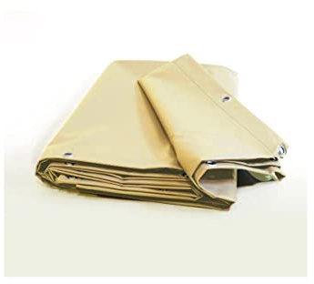 KALEMBAL Copertura per pergola 4,50x3,50 m - Ultraresistente - Impermeabile - Anti UV - Produzione francese - Avorio - Occhielli