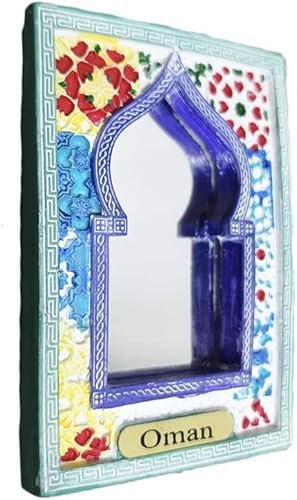 Oman Mini-Spiegel, Oman-Magnet, Kühlschrank-Magnet, Dekoration, Aufkleber, Souvenir, Harz, Handwerk, Küche, Whiteboard
