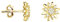 SOFIA MILANI - Boucles d'Oreilles pour Femme en Argent 925 - Plaqué Or - avec Pierre de Zircon - Clou d'Oreille en Forme de Fleur - E2203