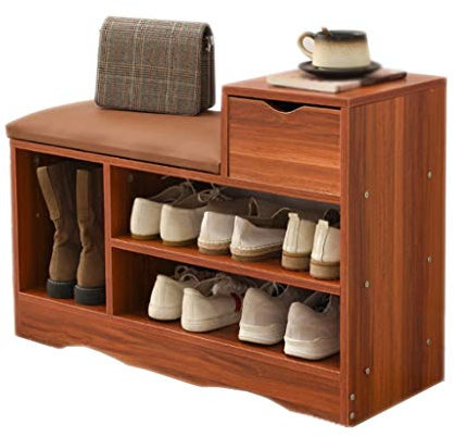 Wechseln Sie die Schuhbank Hohe Stiefel Schuhe Schuhe Holzstuhl Einzelnes Pumpen Doppeltes Lagerregal Sofa Türstütze Wohnzimmer Balkon Korridor 3 Farbe Optional 80 cm * 30 cm * 55,5 cm (Farbe :