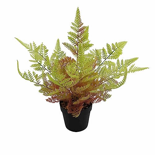 ELISSA Kunstpflanze Simulation Farn Pflanze Persische Blatt Bonsai Künstliche Farn Blatt Bonsai Hochzeit Hause Dekoration Ornament Spargel Bambus Blatt-Rot Weiß