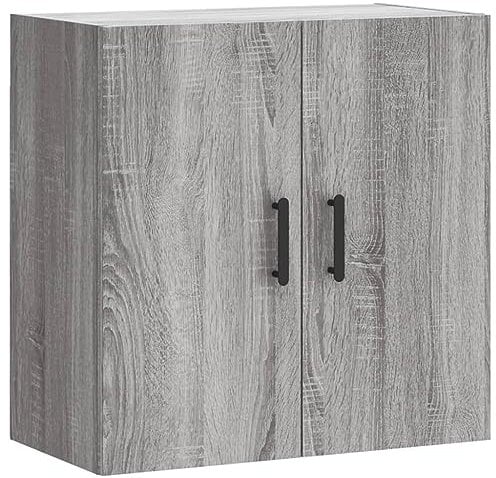 vidaXL Wandschrank, Hängeschrank mit viel Stauraum, Wandmontage Badschrank Medizinschrank, Aufbewahrungsschrank für Wohnzimmer, Grau Sonoma Holzwerkstoff