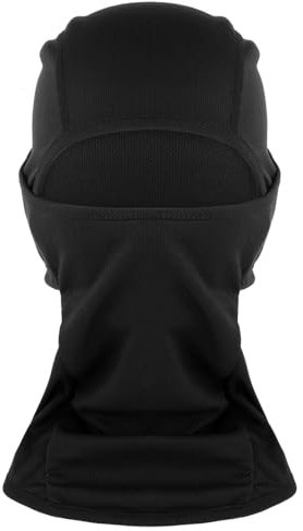 WLLHYF Passamontagna per bambini, maschera da sci, maschera per il viso per ragazzo e ragazza, scaldacollo, antivento, per sci, ciclismo, sport all'aria aperta, nero, Nero , Taglia unica