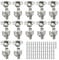 WAIZHIUA 12Pcs Cabinet Hinges Full Overlay Soft Close for Kitchen Units, Cupboard, Wardrobe - Concealed Folding Door Hinges With Screws for Bathroom, Bedroom, Dining Room