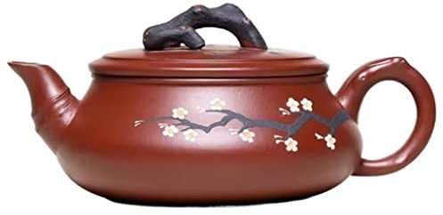 Teiera Teiera da 240 Ml Teiera in Argilla Viola Antica Dipinta A Mano Teiera in Ghisa